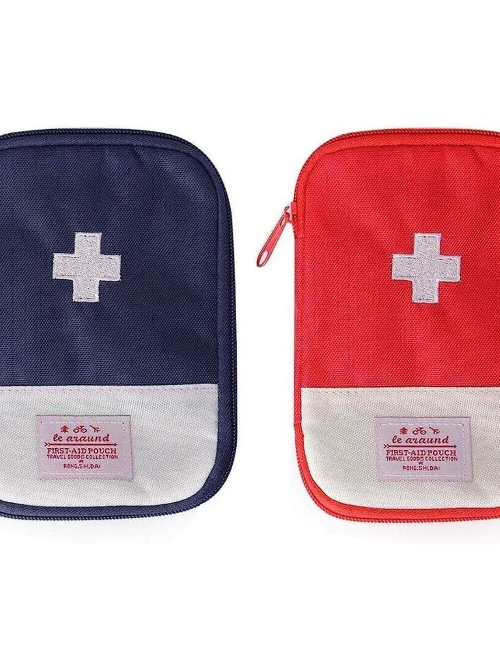 2 Packs First Aid Bag,Empty First Aid Pouch,Mini Portable Medical Bag for Outdoo